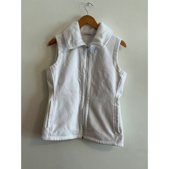Cutter & Buck Womens Sleeveless white Fleece Full Zip Golf Vest - Size S/P - Picture 1 of 10
